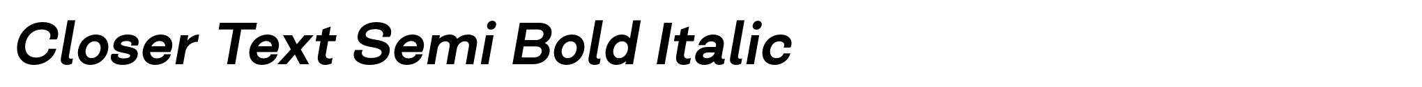 Closer Text Semi Bold Italic image